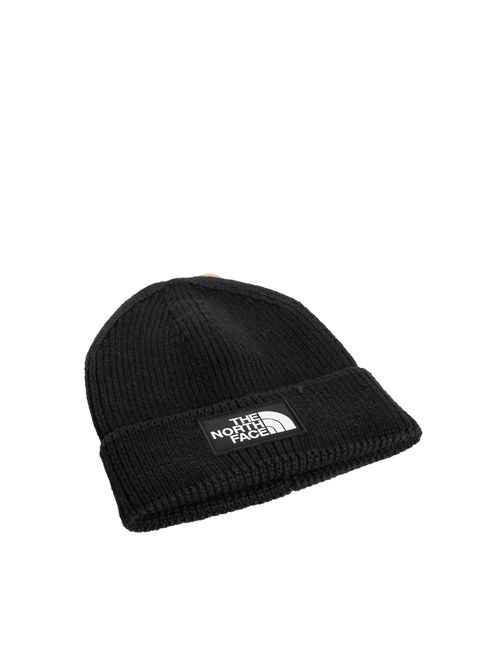 Berretto con risvolto e logo box TNF in filato acrilico Black The North Face | NF0A8CHEJK31